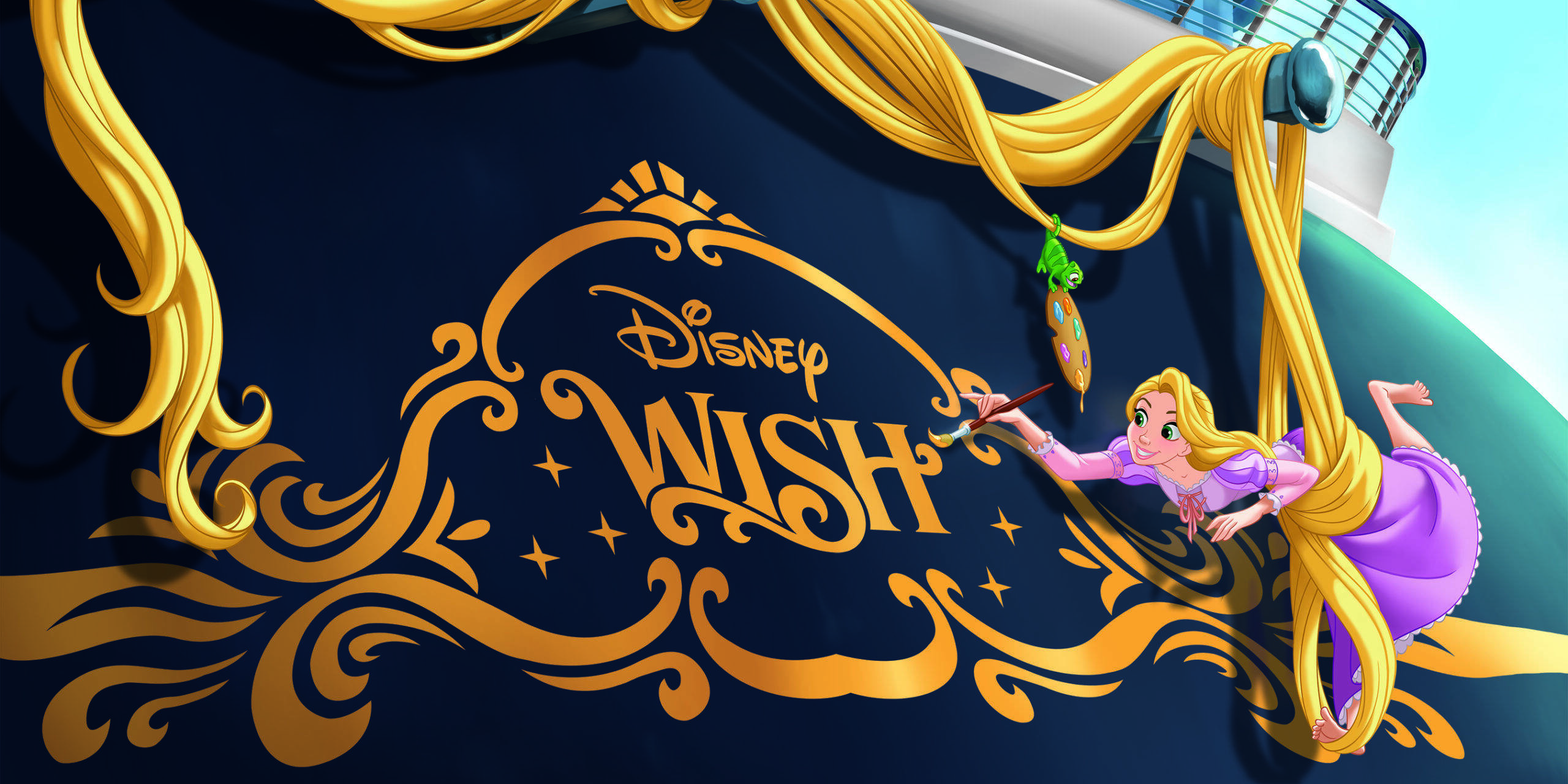 Die Zeichentrick-Figur Rapunzel wird das Heck der Disney Wish zieren. Foto: Disney