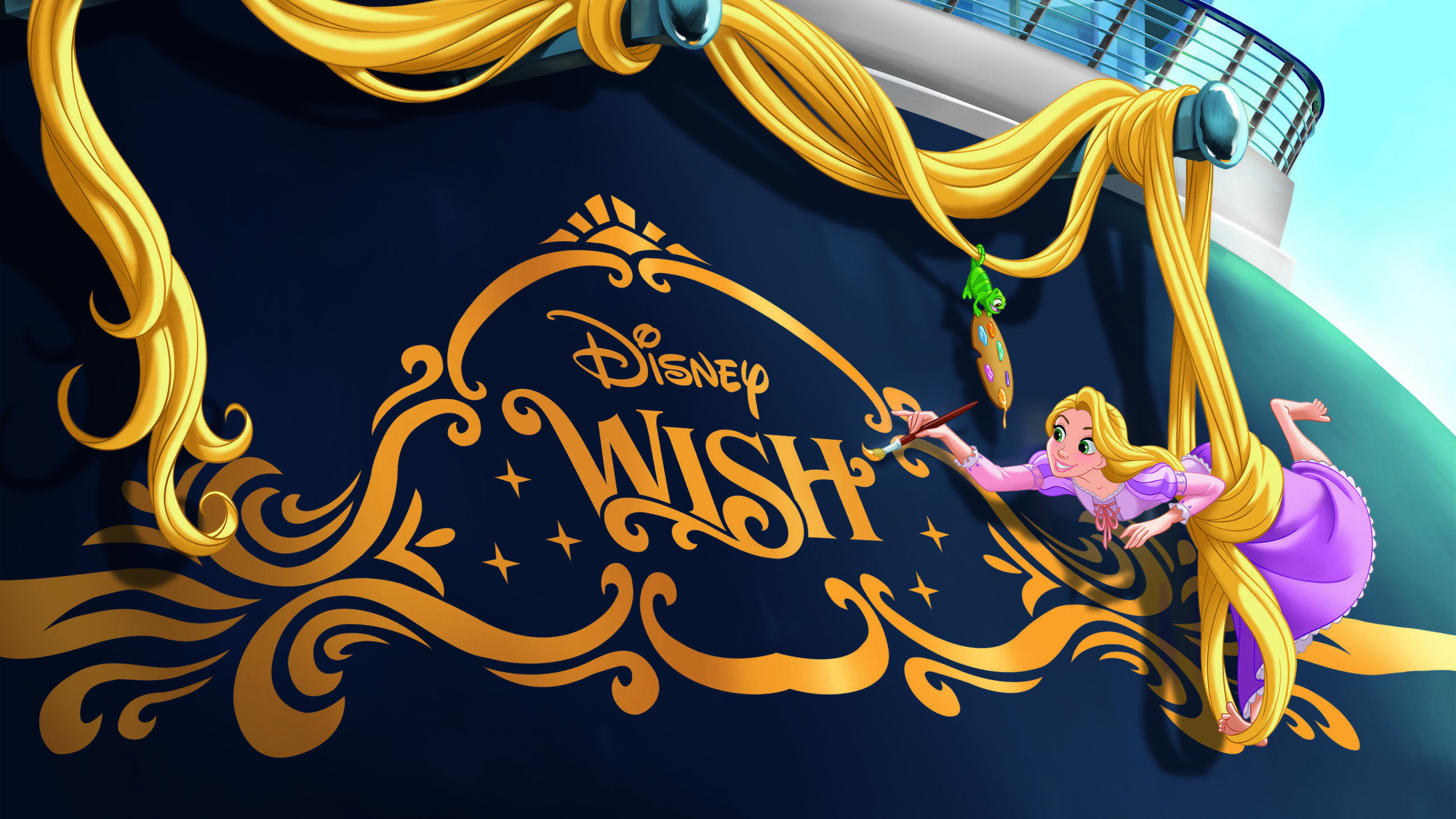 Die Zeichentrick-Figur Rapunzel wird das Heck der Disney Wish zieren. Foto: Disney