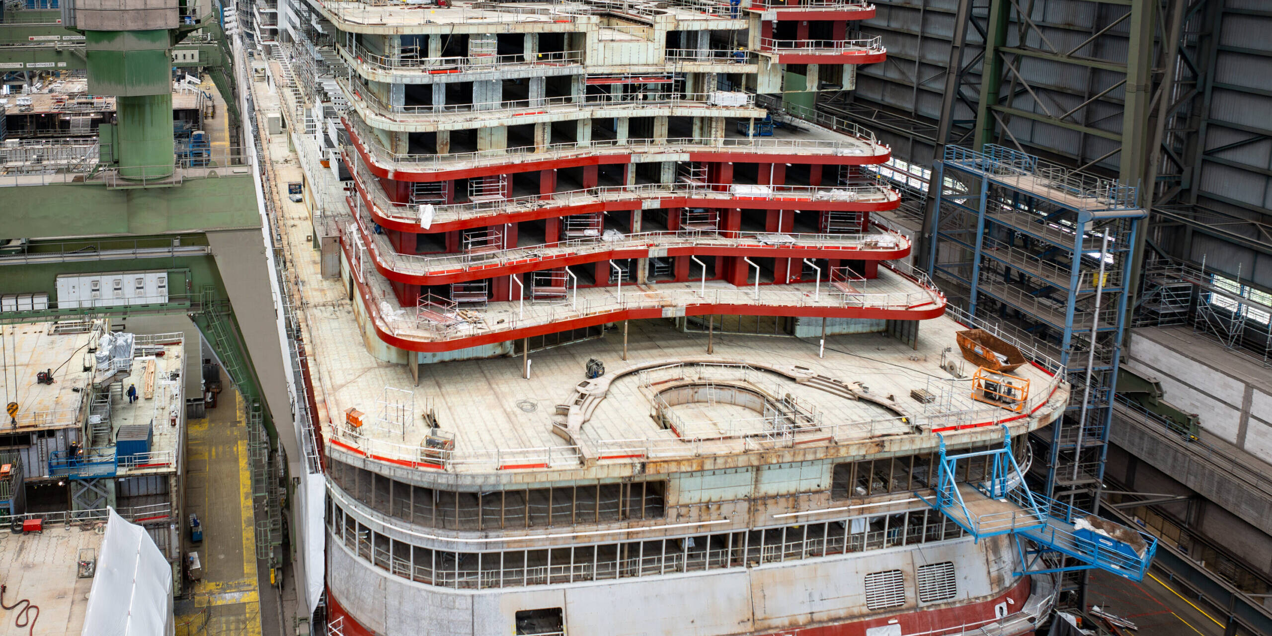 Aktuell im Bau: Die Carnival Festivale für Carnival Cruise Line. Foto: MEYER WERFT