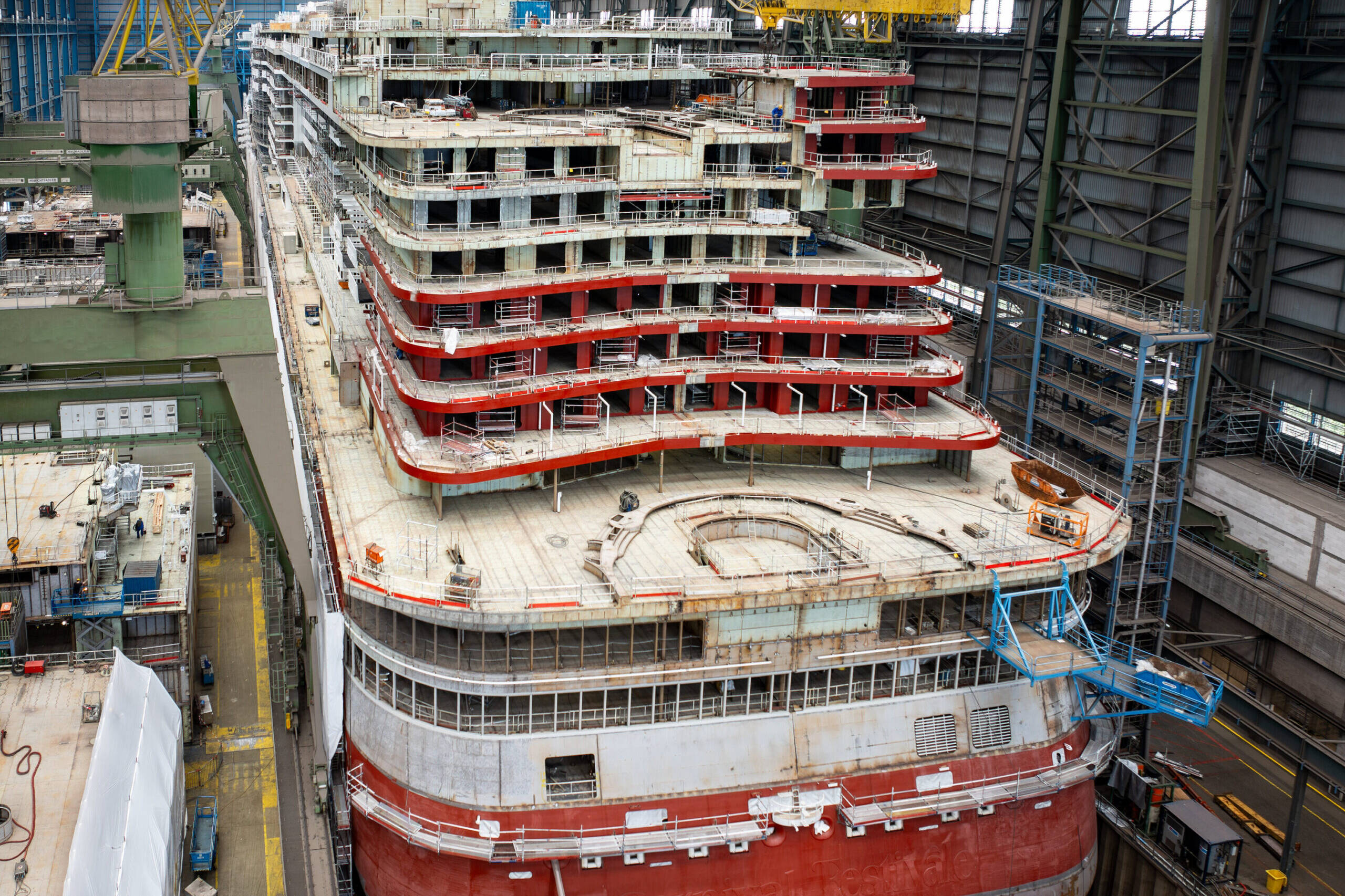 Aktuell im Bau: Die Carnival Festivale für Carnival Cruise Line. Foto: MEYER WERFT